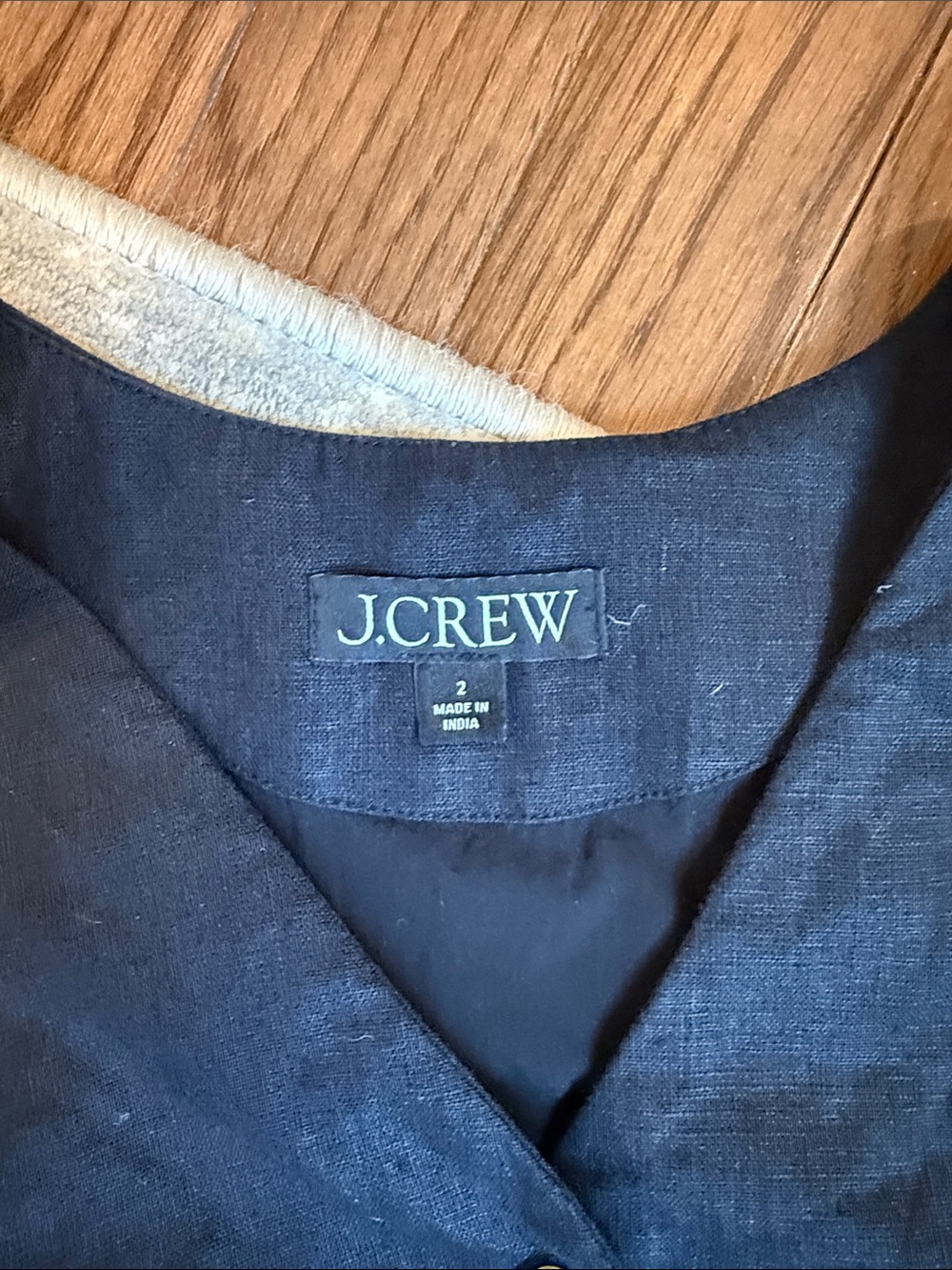 J. Crew Black Linen Vest - Picture 3 of 4